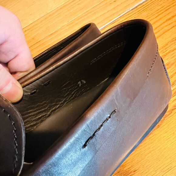 TOD'S Brown Leather Loafers Men's Size 7.5 - Picture 16 of 16